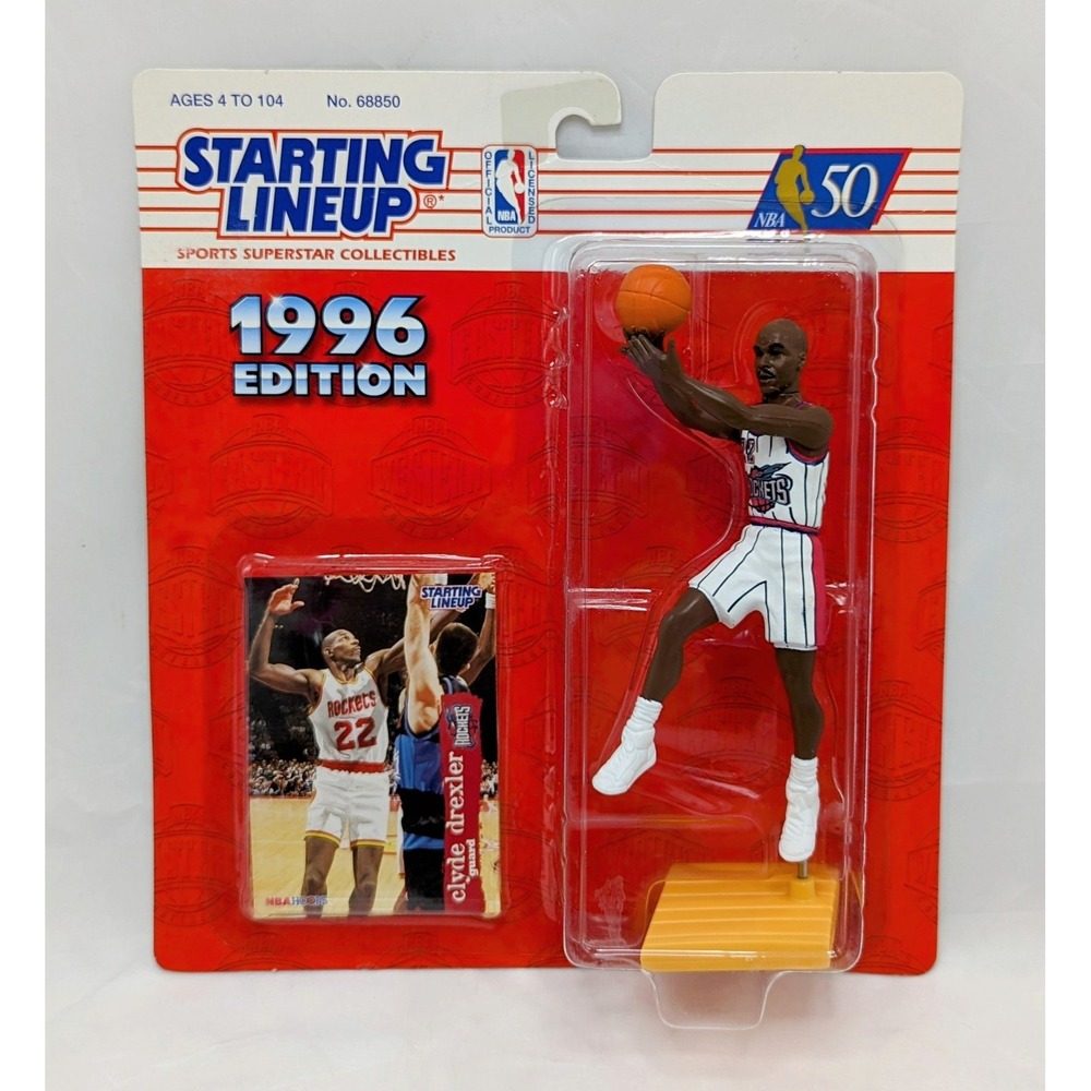 1996 Starting Lineup Clyde Drexler Houston Rockets Basketball Figure